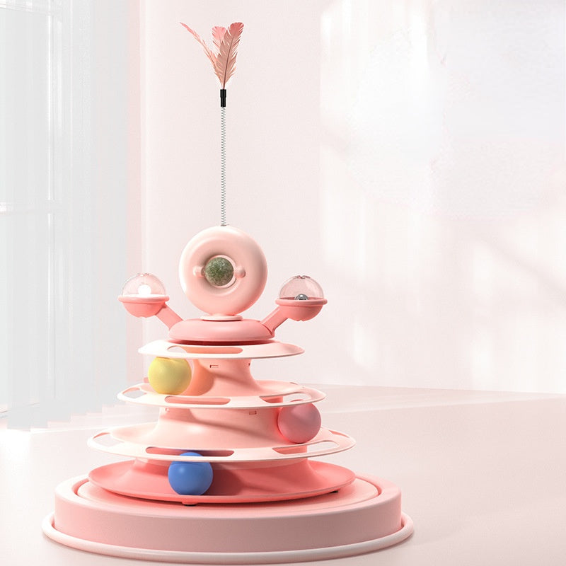 ของเล่นแมว รางบอลแมว พร้อมแผงเสียงขนนก - 图片9