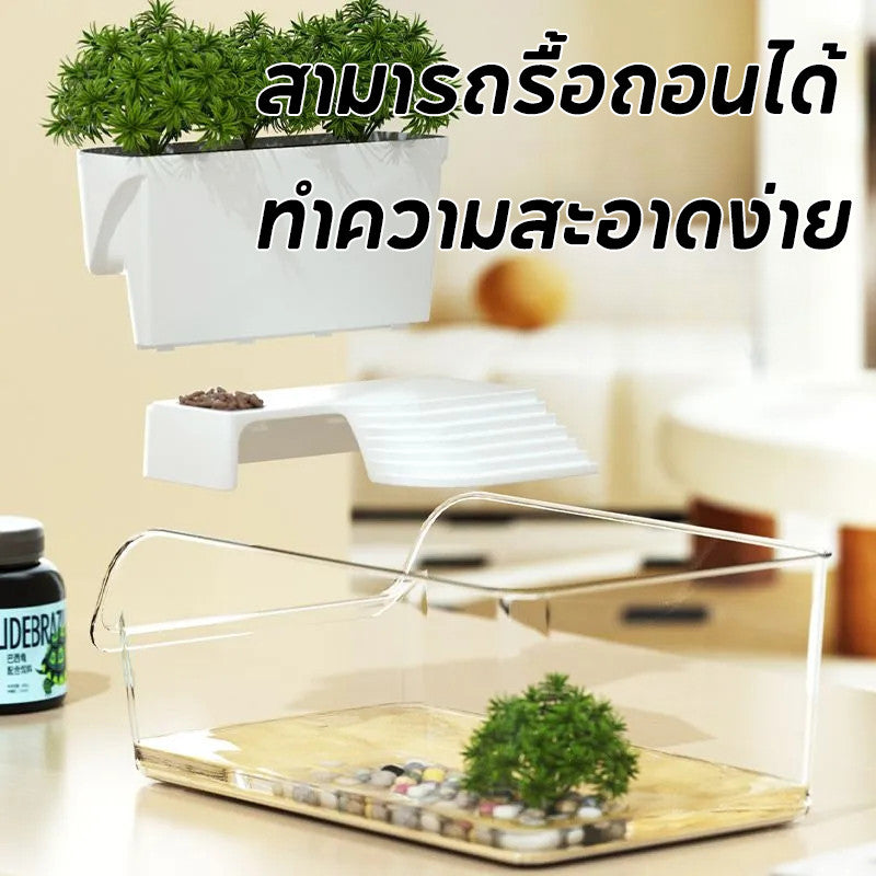 ชุดตู้ปลาตั้งโต๊ะพร้อมไฟส่องสว่าง - 图片4