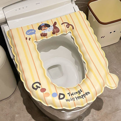 แผ่นรองนั่งชักโครก EVA แบบหนาและกันน้ำ ลายการ์ตูน - 图片12