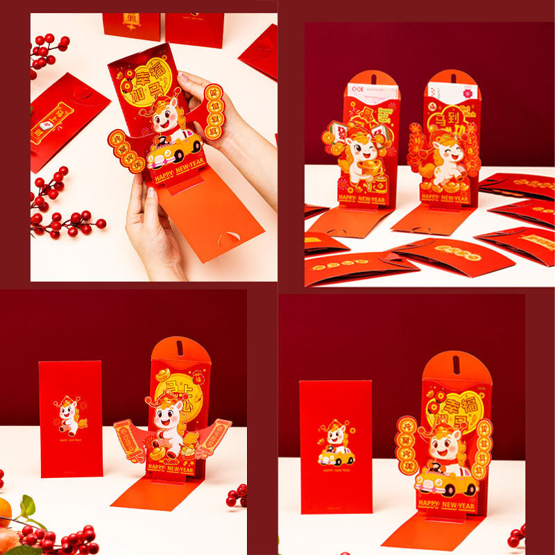 ซองอั่งเปาปี 2026 ลายการ์ตูนปีม้า ซองอั่งเปาตรุษจีนสากล - 图片4