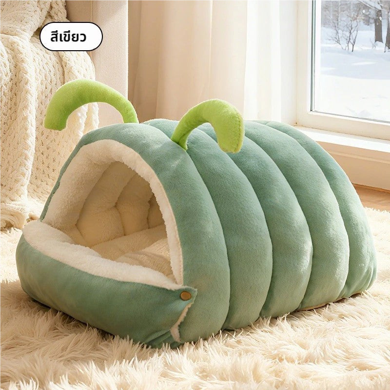 ที่นอนสัตว์เลี้ยงรูปหนอน/ที่นอนผ้าฝ้าย นุ่มสบาย