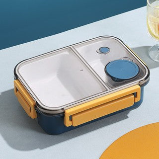 กล่องอาหารกลางวัน เกรดอาหาร 304 สแตนเลส กล่องข้าวเด็ก ช้อนและตะเกียบฟรี - 图片8