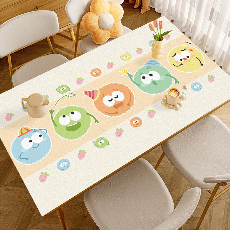 ผ้าปูโต๊ะพีวีซี กันน้ำ ลายการ์ตูนโดปามีน ทนไฟ - 图片8