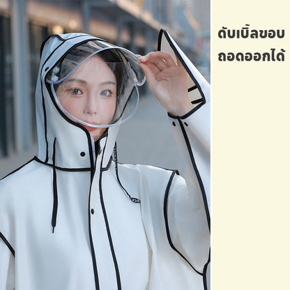 เสื้อกันฝน เสื้อกันฝนหนา กันน้ำ มีแถบสะท้อนแสง - 图片5