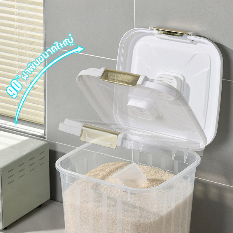 ภาชนะเก็บข้าวขนาด 25 กิโลกรัม พร้อมล้อถอดได้ - 图片2