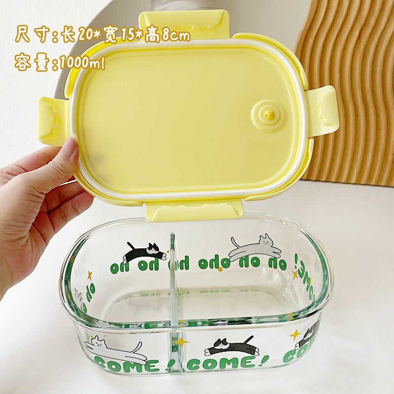 กล่องอาหารกลางวันน่ารัก ใช้กับไมโครเวฟได้ มาพร้อมภาชนะใส่น้ำจิ้มและช้อน - 图片17