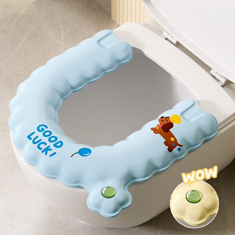 แผ่นรองนั่งชักโครก EVA แบบหนาและกันน้ำ ลายการ์ตูน - 图片17