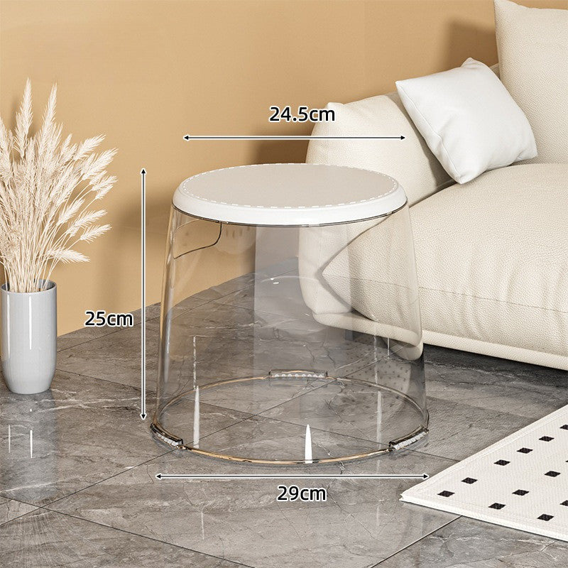 ม้านั่งกลมโปร่งใสแบบ 2in1: ผสานฟังก์ชั่นการนั่งและการจัดเก็บเข้าด้วยกัน - 图片8