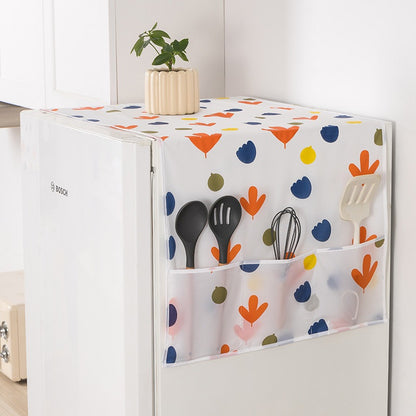 ฝาปิดตู้เย็นแบบพับเก็บได้ ป้องกันฝุ่น กันน้ำ และซักทำความสะอาดได้ - 图片6