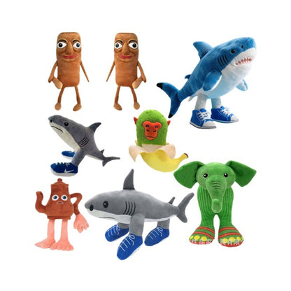 ตุ๊กตาฉลามไม้สุดน่ารัก ของเล่นผ้ากำมะหยี่นุ่มนิ่ม - 图片2