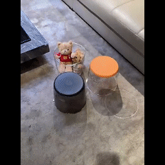 2-in-1 Transparent Round Stool: Combining Seating and Storage Functions