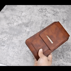 เคสโทรศัพท์หนังแท้ กระเป๋าคาดเอว ซองใส่โทรศัพท์สำหรับผู้ชาย