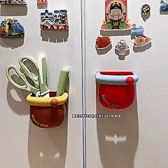 Magnetic Storage Box 9.6*6.3*11cm ABS material Wall-mounted storage box Dopamine color Easy to install