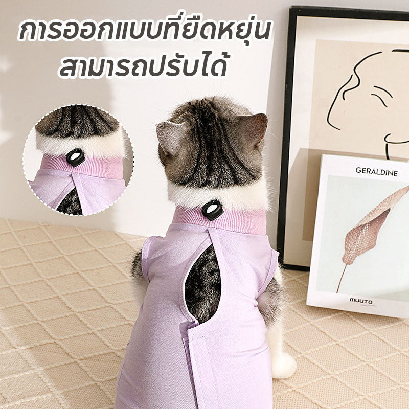 เสื้อผ้าแมวหลังผ่าตัด - 图片3