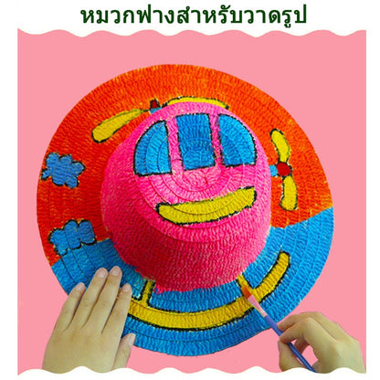 หมวกฟางเพ้นท์ลายเอง - 图片2