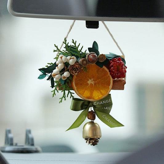 จี้ห้อยกระจกมองหลังสำหรับน้ำหอมติดรถยนต์ ประกอบด้วยน้ำมันหอมระเหยและของตกแต่ง