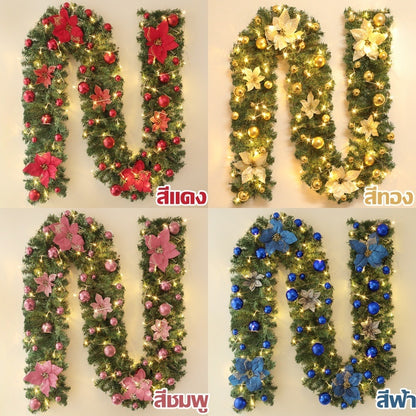 พวงหรีดคริสต์มาสหวาย  ไฟ LED - 图片1