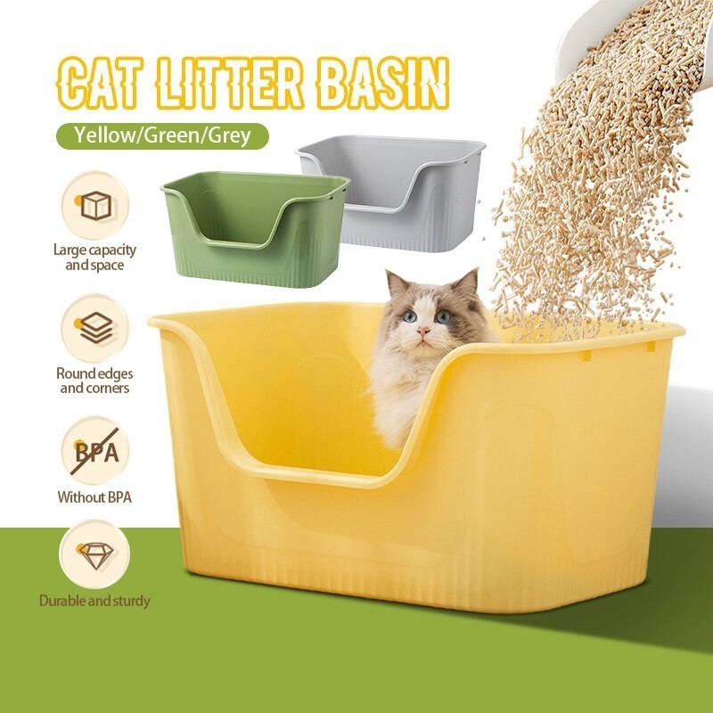 กระบะทรายแมวขนาดใหญ่พิเศษ ขอบสูง กันน้ำกระเด็น - 图片3