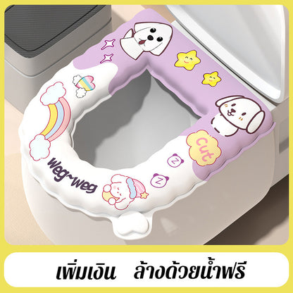 แผ่นรองนั่งชักโครก EVA แบบหนาและกันน้ำ ลายการ์ตูน - 图片19