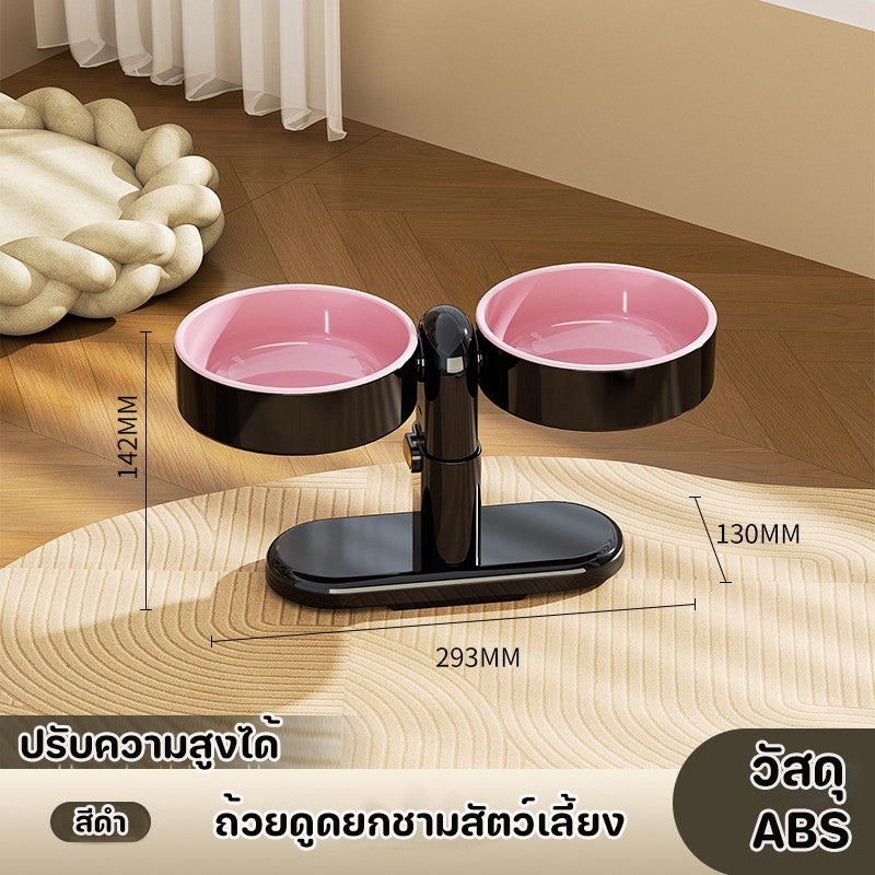 ชามอาหารแมวทรงสูง 3 ใบ ทำจากสแตนเลสสตีลที่ทนทาน - 图片14