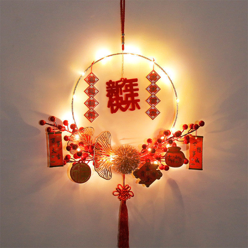 ปีงู2026 พวงมาลัยปีใหม่ โคมไฟเทศกาลฤดูใบไม้ผลิ LED ตกแต่งเทศกาลฤดูใบไม้ผลิ - 图片2