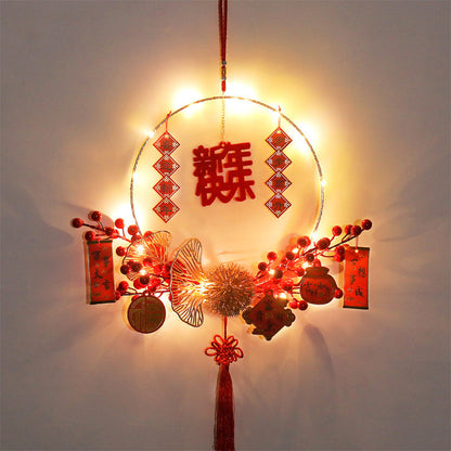 ปีงู2026 พวงมาลัยปีใหม่ โคมไฟเทศกาลฤดูใบไม้ผลิ LED ตกแต่งเทศกาลฤดูใบไม้ผลิ - 图片2