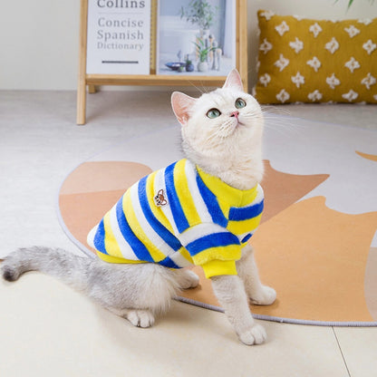 เสื้อผ้าสัตว์เลี้ยงผ้าฟลีซสีรุ้ง - 图片4