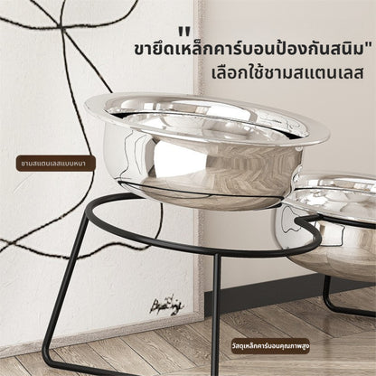 ชามสแตนเลสสองชั้นสำหรับสัตว์เลี้ยง - 图片4