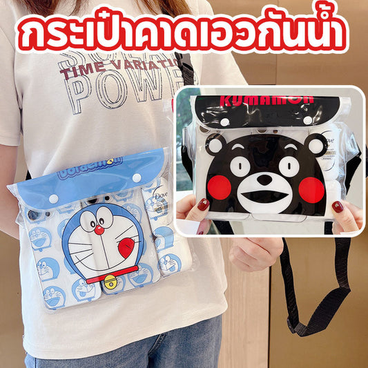 กระเป๋ากันน้ำ/กระเป๋าคาดเอว ลายการ์ตูน โปร่งใส มีสายสะพายไหล่ปรับได้ - 主图