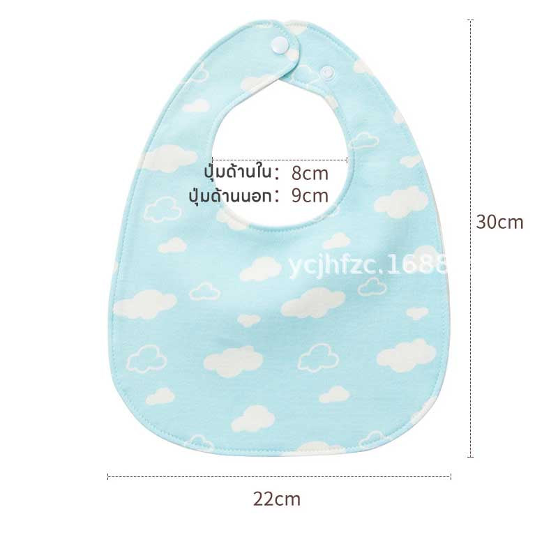 ผ้ากันเปื้อนเด็กแบบมีกระดุมปิดและซึมซับได้ดีเยี่ยม - 图片1