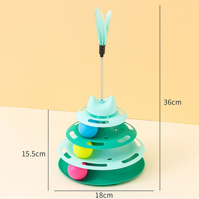 ของเล่นแมว รางบอลแมว พร้อมแผงเสียงขนนก - 图片30