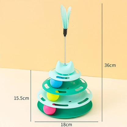 ของเล่นแมว รางบอลแมว พร้อมแผงเสียงขนนก - 图片30