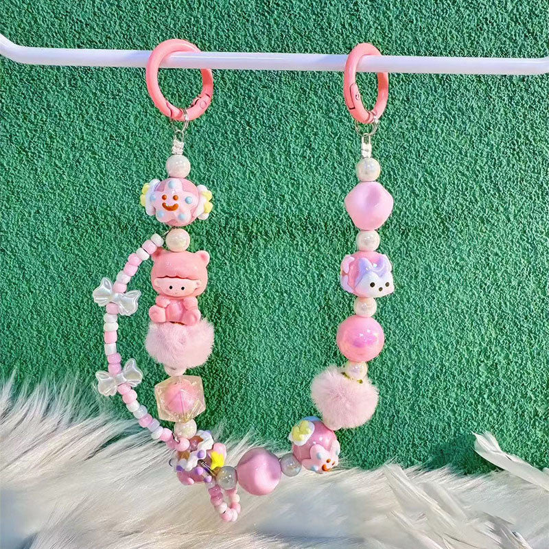 พวงกุญแจลูกปัดสำหรับเด็ก ลูกปัดหลากสี สายคล้องโทรศัพท์มือถือ - 图片5