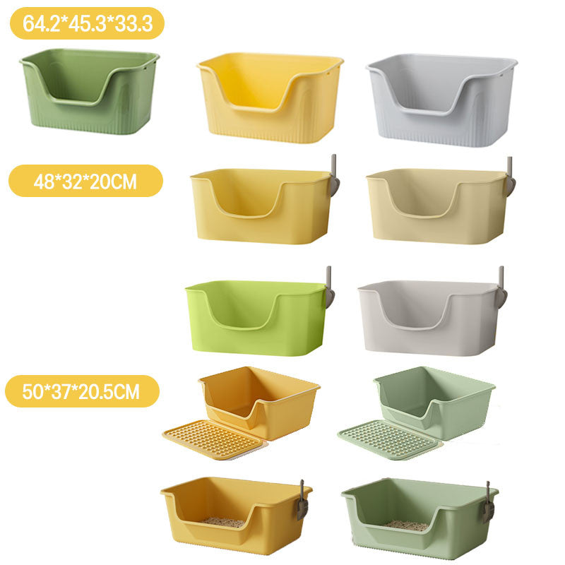 กระบะทรายแมวขนาดใหญ่พิเศษ ขอบสูง กันน้ำกระเด็น - 图片2