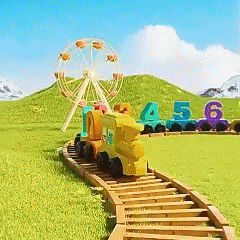 รถไฟแม่เหล็ก ตัวต่อเลข ของเล่นเสริมพัฒนาการ เด็ก ฝึกนับ สีสัตว์ ถอดประกอบ เรียนรู้ตัวเลข