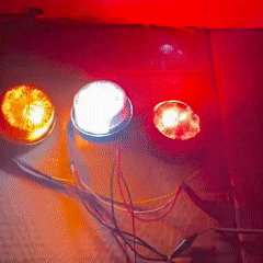 ไฟแฟลชข้าง ไฟเตือนรถ ไฟกระพริบ led กันน้ำ 12V 24V รถบรรทุก รถพ่วง รถกระบะ ทรงกลม