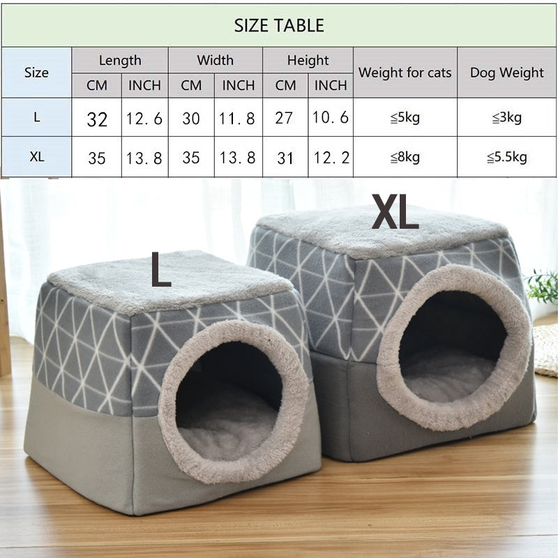เตียงสัตว์เลี้ยงแบบกึ่งปิด 2-in-1 - 图片2