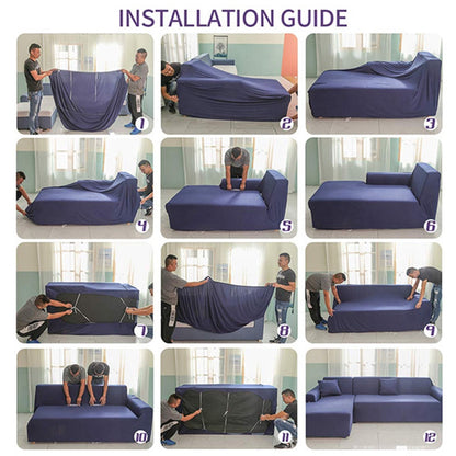 ผ้าคลุมโซฟาแบบ 1/2/3/4 ที่นั่ง ทรงตัว L ใช้ได้กับทุกขนาด