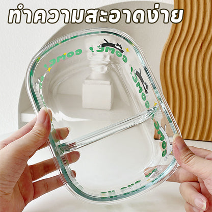 กล่องอาหารกลางวันน่ารัก ใช้กับไมโครเวฟได้ มาพร้อมภาชนะใส่น้ำจิ้มและช้อน - 图片5