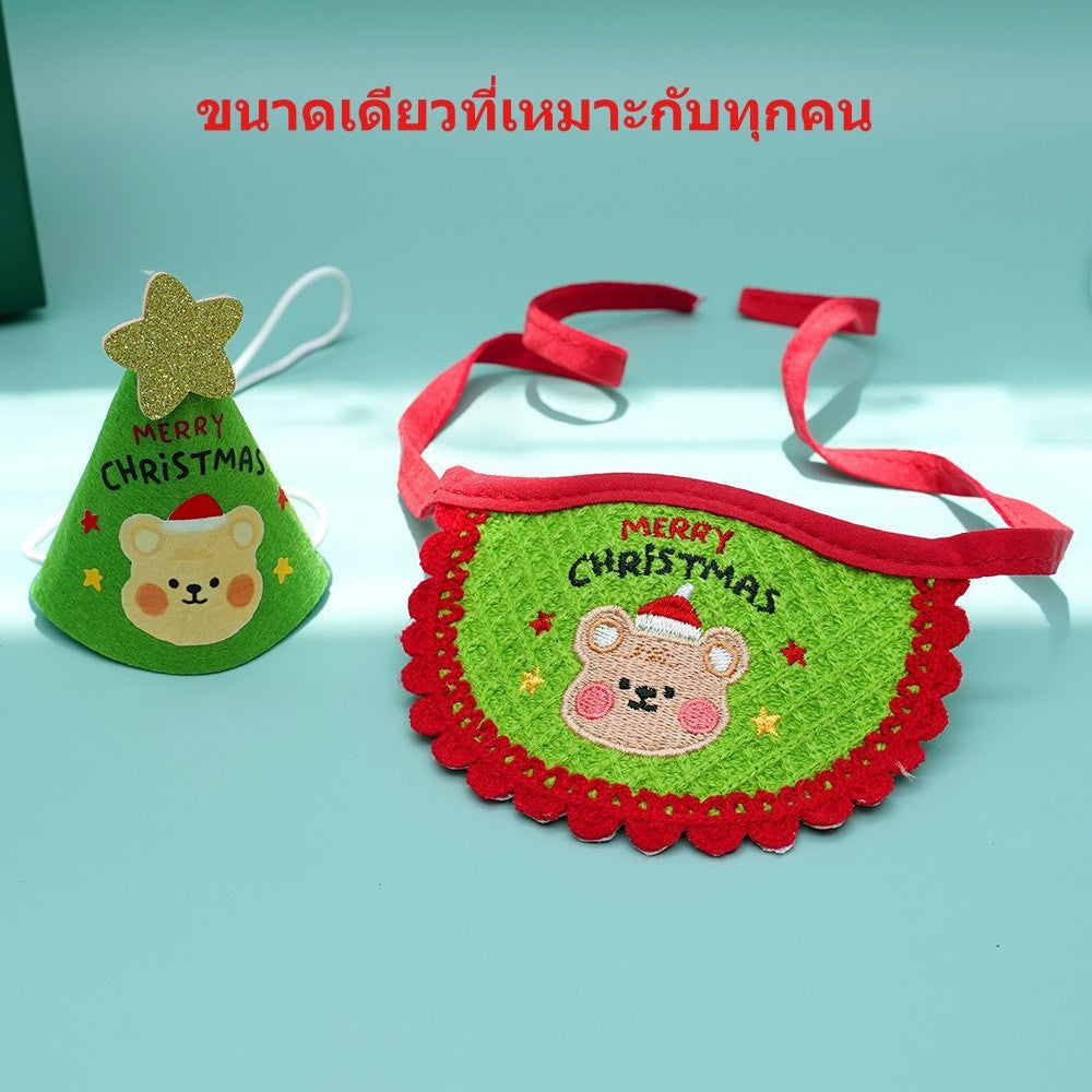 ผ้าพันคอสัตว์เลี้ยงคริสต์มาสและปลอกคอแมว/สุนัข - 图片49