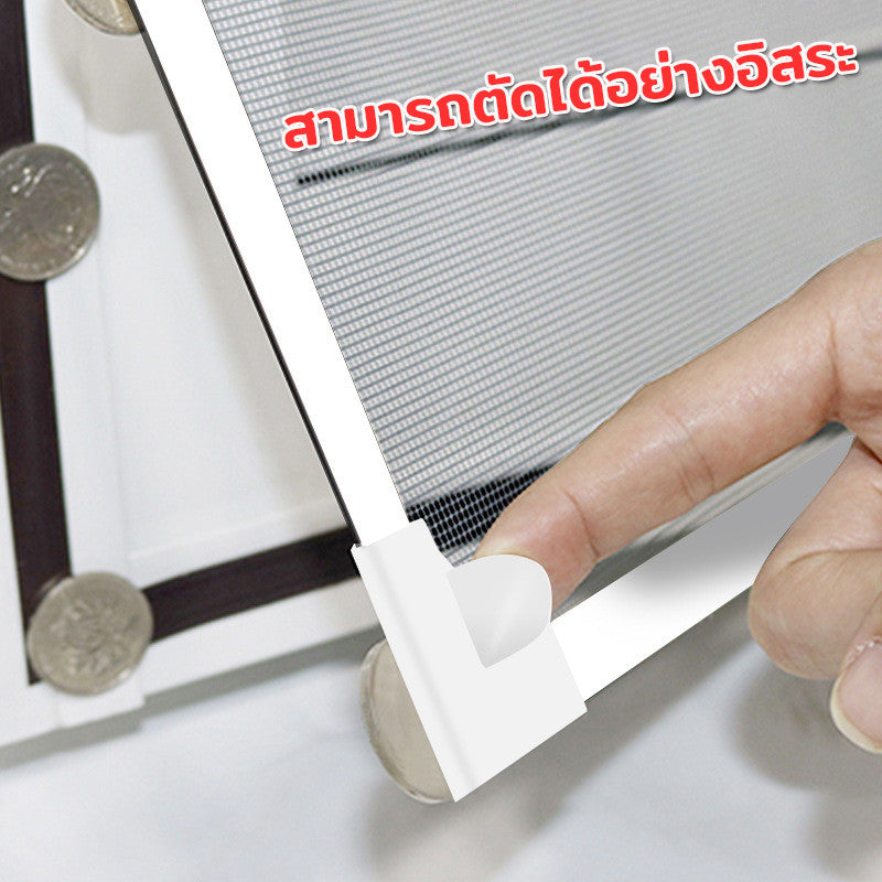 มุ้งหน้าต่างกันยุง มุ้งลวดแม่เหล็ก DIY มุ้งกันแมลง ติดตั้งง่าย สามารถตัดได้อย่างอิสระ - 图片3