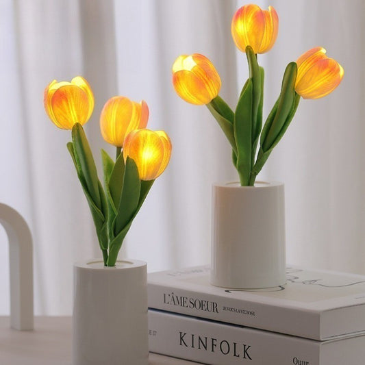 โคมไฟกลางคืนรูปดอกไม้ โคมไฟข้างเตียง - 图片1