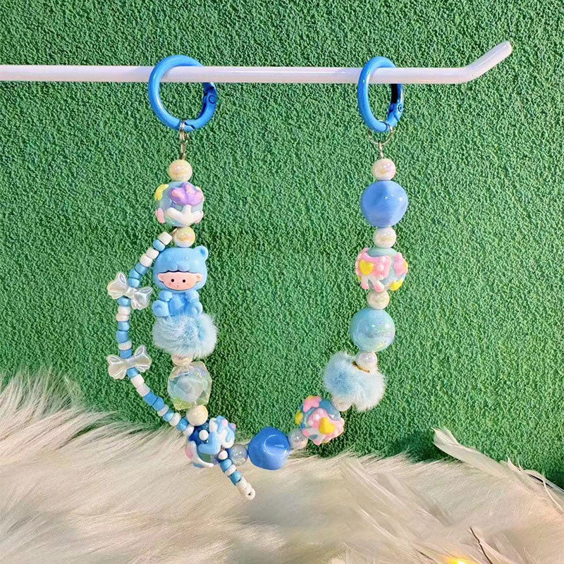 พวงกุญแจลูกปัดสำหรับเด็ก ลูกปัดหลากสี สายคล้องโทรศัพท์มือถือ - 图片4