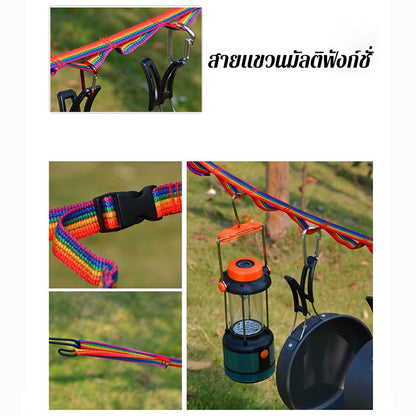 เชือกสำหรับแขวนอุปกรณ์ตั้งแคมป์ ยาว 1.9 เมตร พกพาสะดวก รับน้ำหนักได้สูง - 图片3