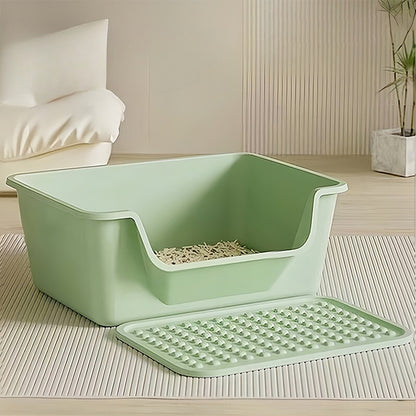 กระบะทรายแมวขนาดใหญ่พิเศษ ขอบสูง กันน้ำกระเด็น - 图片14