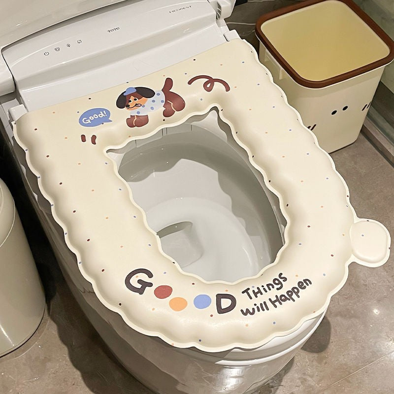 แผ่นรองนั่งชักโครก EVA แบบหนาและกันน้ำ ลายการ์ตูน - 图片10