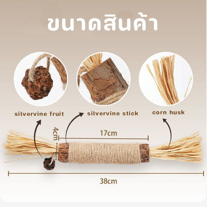 ของเล่นแปรงสีฟันไม้สำหรับแมว - 图片1