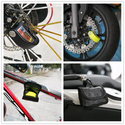 ที่ล็อคมอไซค์ มีเสียง กันน้ำ กุญแจ ล็อคดิส กุญแจล็อคมอไซ 7 มม แบบมีเสียง 110 dB - 图片4