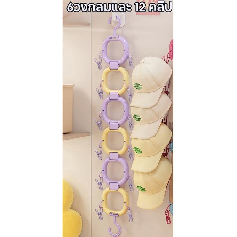 ที่แขวนหมวกแบบติดประตู ทำจากผ้าสักหลาด สามารถแขวนหมวกได้หลายใบ - 图片10