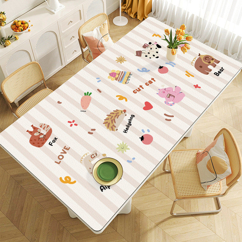 ผ้าปูโต๊ะพีวีซี กันน้ำ ลายการ์ตูนโดปามีน ทนไฟ - 图片6